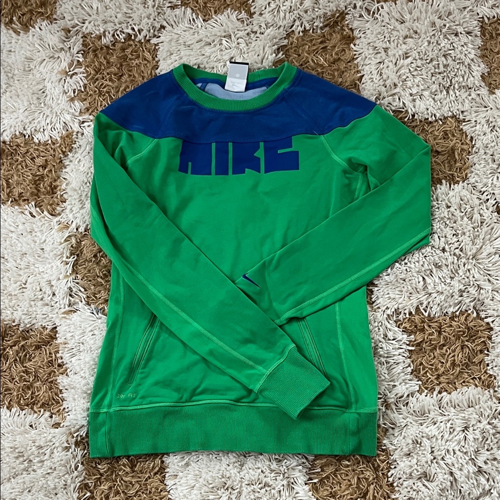 Nike Green and Blue Crewneck